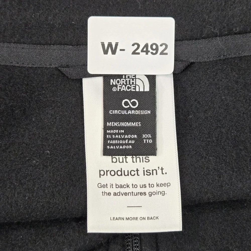 The North Face Men Jacket‎ XXL Black Alpine 100 Embroidered Fleece Logo